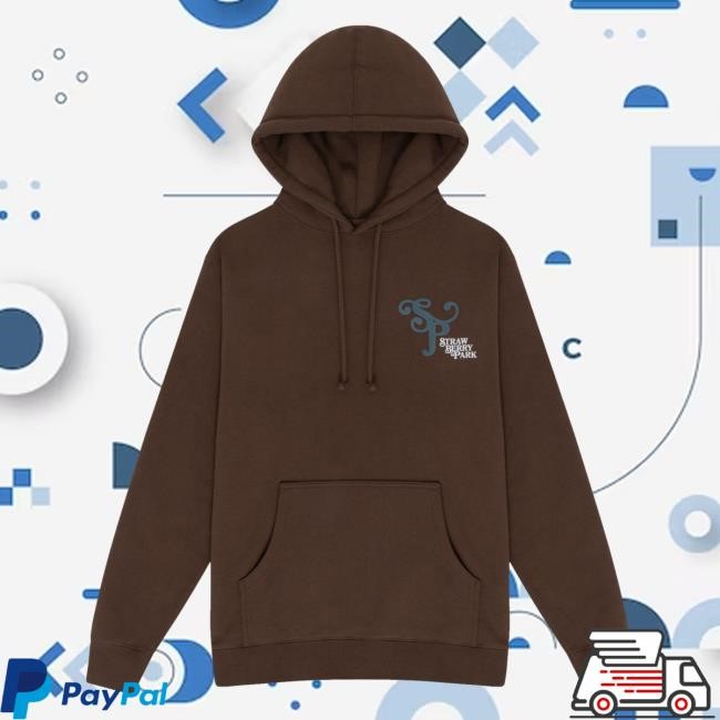 Strawberry Park Merch Holiday Hoodie Sweatshirt Brown