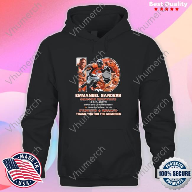 Emmanuel Sanders Denver Broncos 2014-2022 Forever A Broncos Thank You For The Memories Signature Long Sleeve Shirt