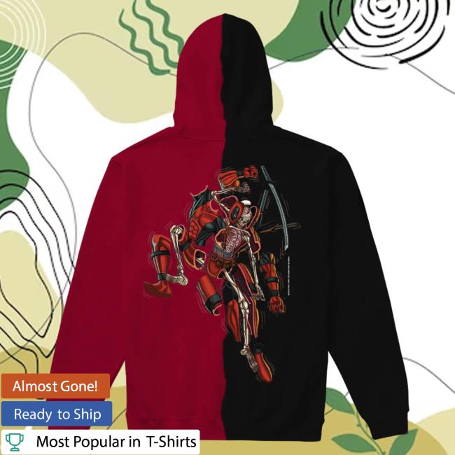 Official Primitive Skateboarding Apparel Clothing Merch Store Shop Deadpool Split-Dye Sweaters