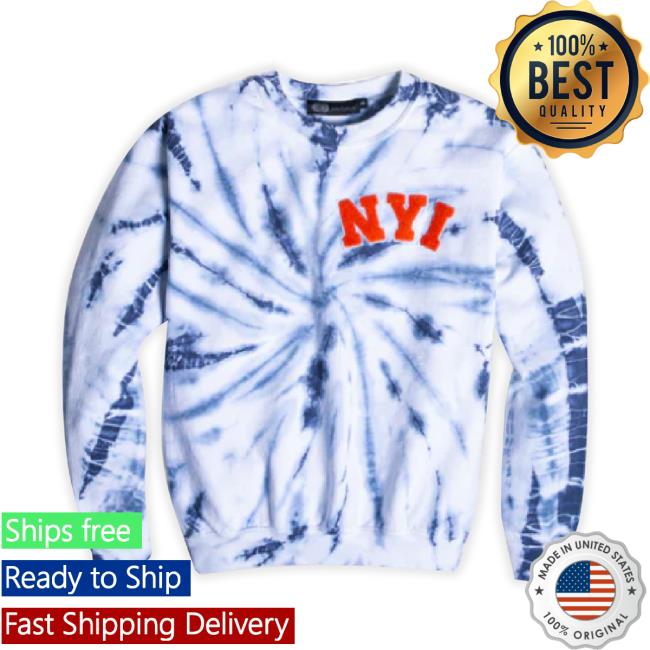 Islanders Navy Tie Dye Chenille Crew New Shirt