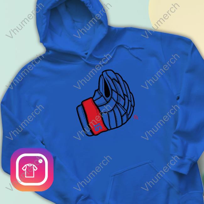 Chris Kreider Wearing Italian Hand Hockey Glove Tee Shirt