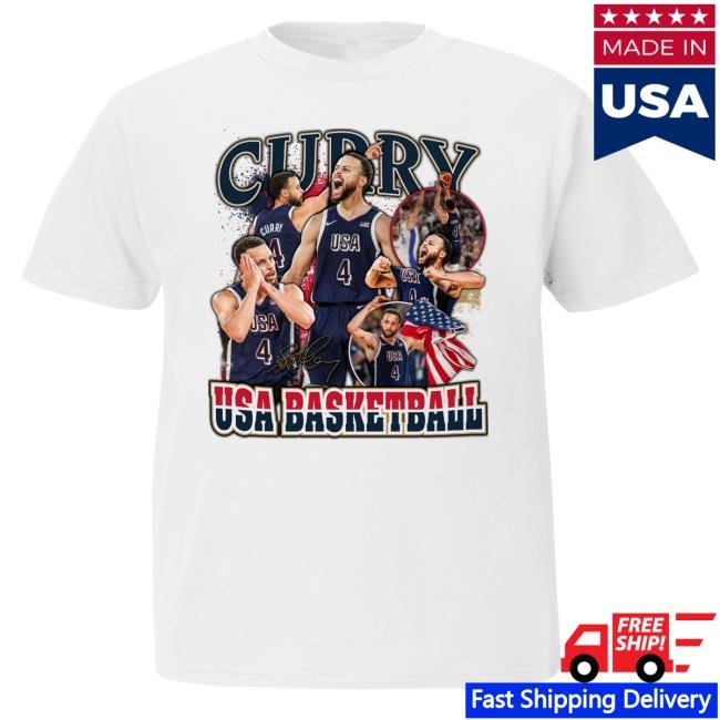 Team Usa Shop Youth Stadium Essentials Stephen Curry White Usa Basketball Gold Medal Moments Classic Shirt
