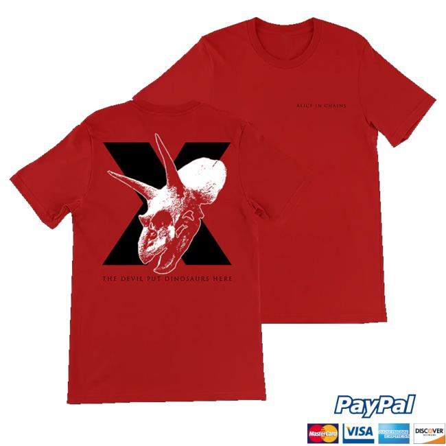 Aliceinchains Shop X Dinosaur Red Tee Shirt