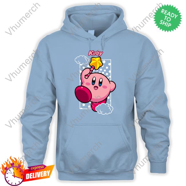 Kirby Character With Stars Pattern Shirt