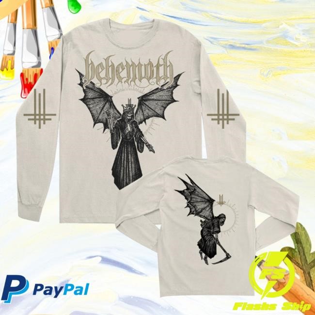 Behemoth Official Store Angel Of Death Natural Longsleeve T Shirt
