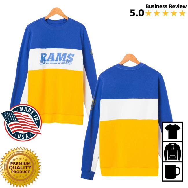 Official Junk Food Apparel Clothing Store Shop Junkfoodclothing Los Angeles Rams Color Block Hoody
