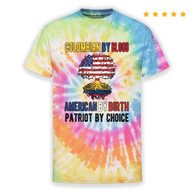 Trending Half Colombian Half American Flag Colombia Usa Unisex Tie Dye New Shirt