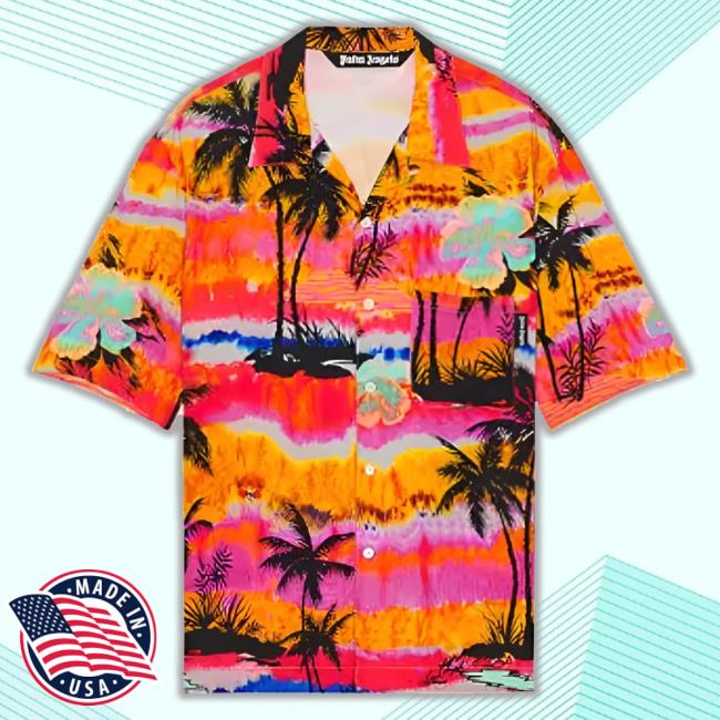 Worn On Tv Lionel Richie Psychedelic Palms Bowling Hawaiian American Idol 2024 New Shirt