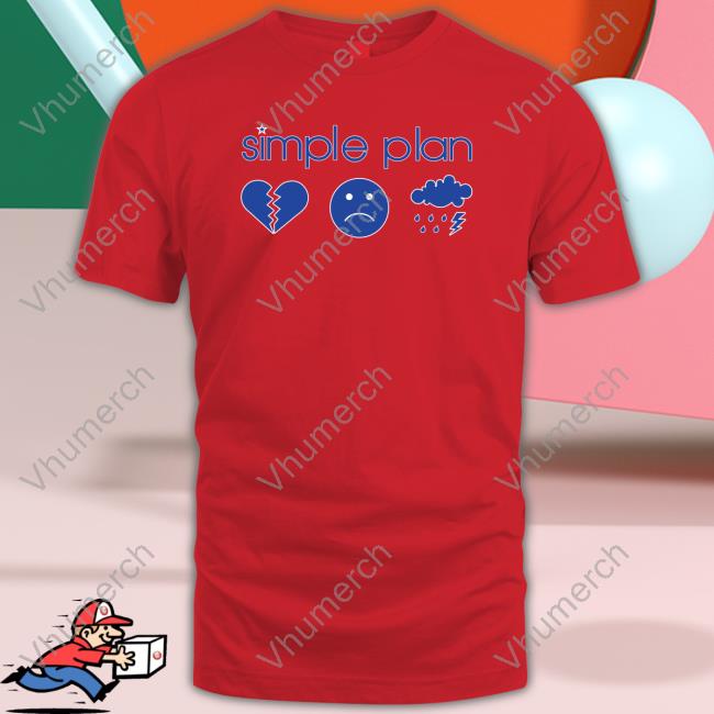Simpleplan Merch Simple Plan Vintage 3 Icon Logo Tee