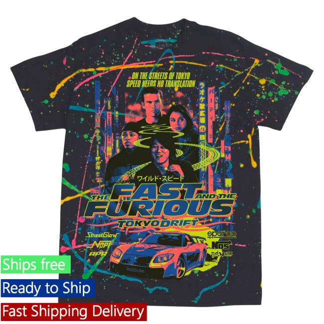 Official Studiohouse Designs Fast And Furious Ff Tokyo Drift Tie Dye New Shirt Tokyo Nights