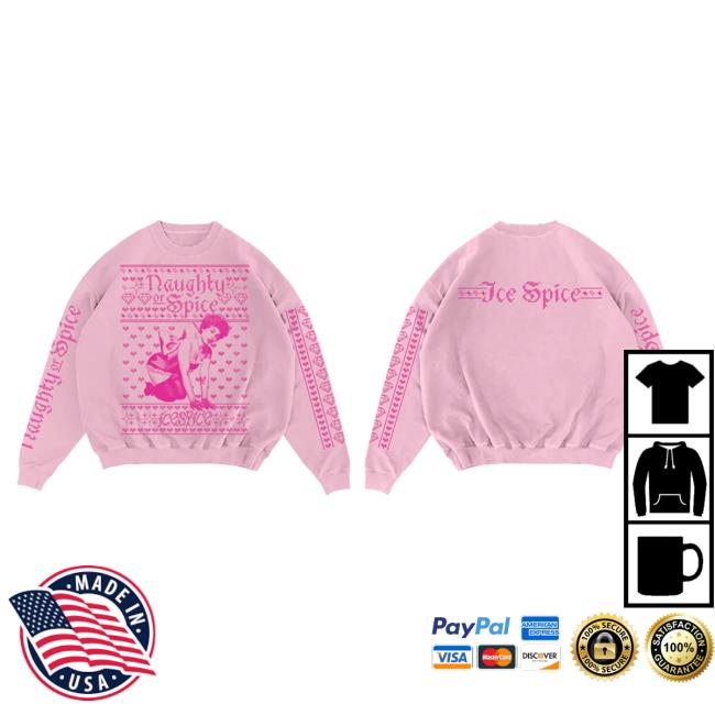 Official Ice Spice Merch Store Naughty Or Spice Popover Sweatshirt IceSpice Shop