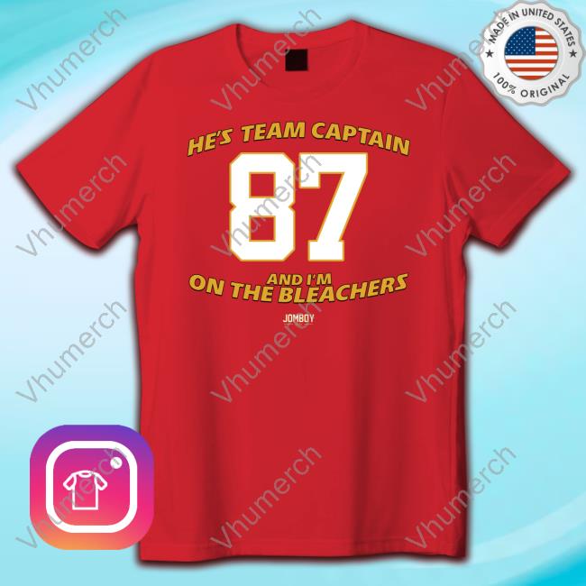 Jomboymedia Merch He's Team Captain And I'm On The Bleachers Hoodie