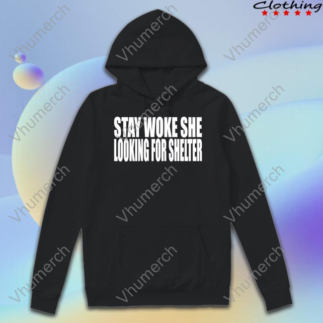Stay Woke She Looking For Shelter T Shirt Clubgodzilla Beatking