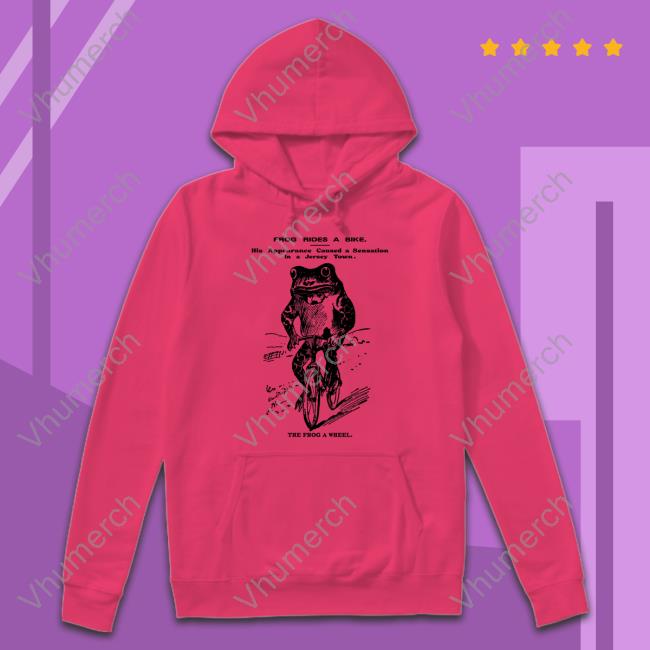 Frog Rides A Bike His Appearance Caused A Sensation In A Jersey Town The Frog A Wheel T Shirt Yesterday's Print