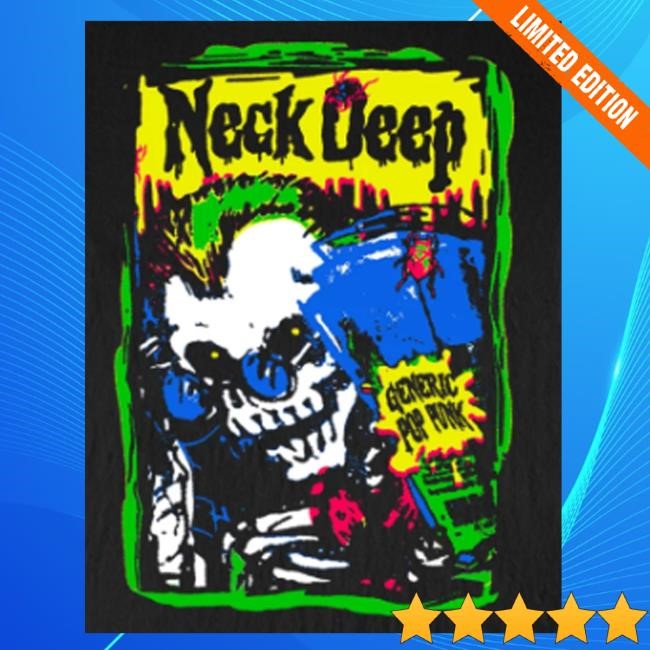 Official Neck Deep Store Merch Generic Pop Punk Skull Longsleeve Edition Crewneck Sweatshirt