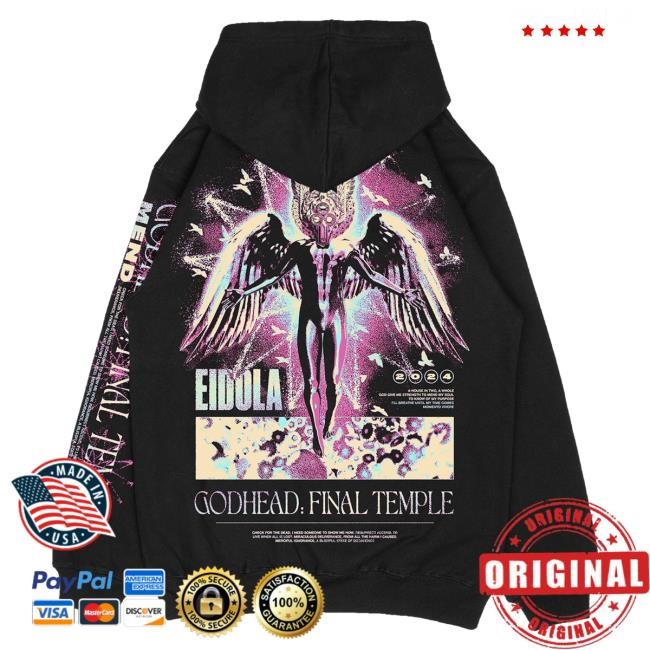 Official Rise Records Merch Eidola Angel Black Hoodie Sweatshirt