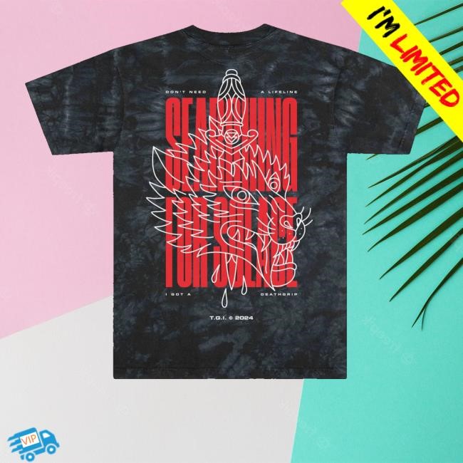The Ghost Inside Merch Dagger Wolf Tee Crystal Black