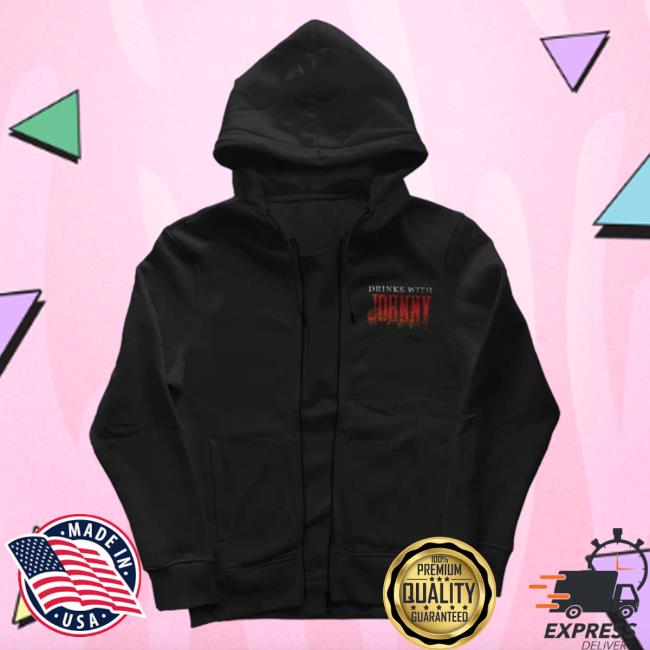 Official Avenged Sevenfold Merch Store Drinks With Johnny Here's Johnny Zip-Up Pullover Sweatshirt Avengedsevenfold Shop
