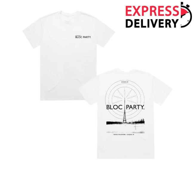 Bloc Party Merch 20 Years Of Bloc Party Hoodie