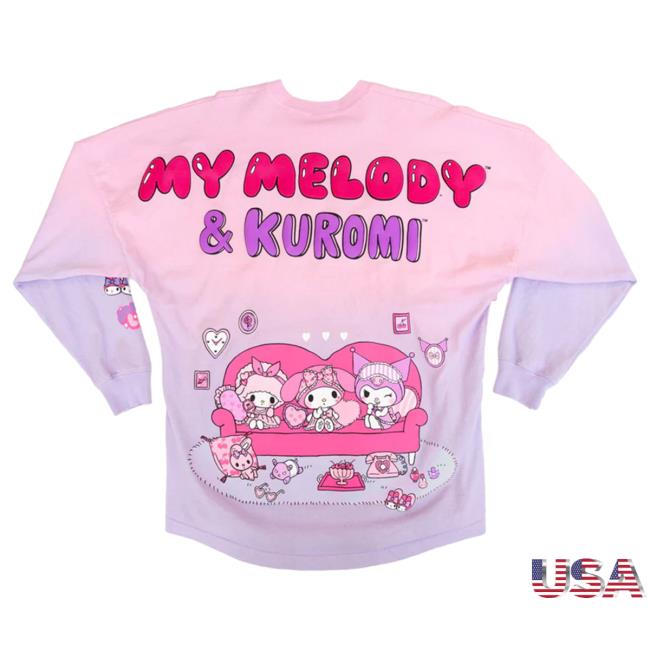 Official Sanrio Apparel Clothing Merch Store Shop My Melody & Kuromi Sleepover Japanla Spirit Hoody
