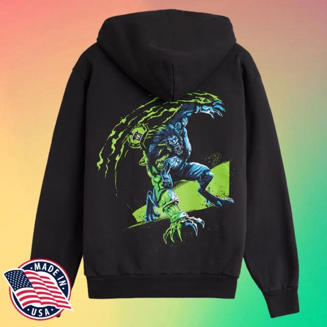 Riot Games Merch Store Arcane Warwick Full Zip Crewneck Sweatshirt