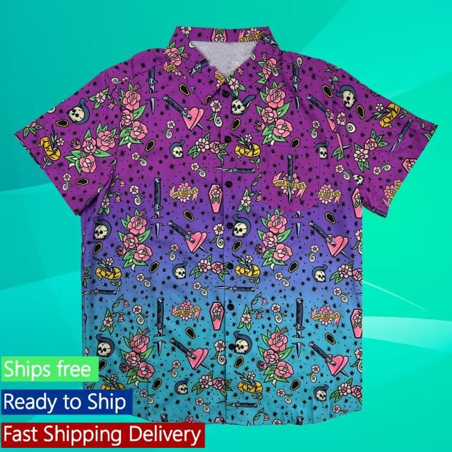 This Wild Life Official Merch Never Fade Button Up Ombre Tee Shirt