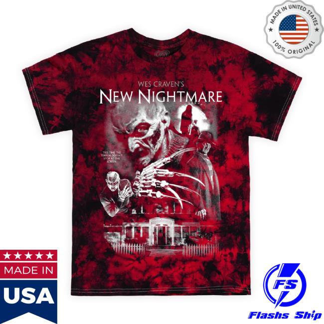 Trending New Nightmare: Big Screen Terror - Tie-Dye Hoodie (Blood Soaked)
