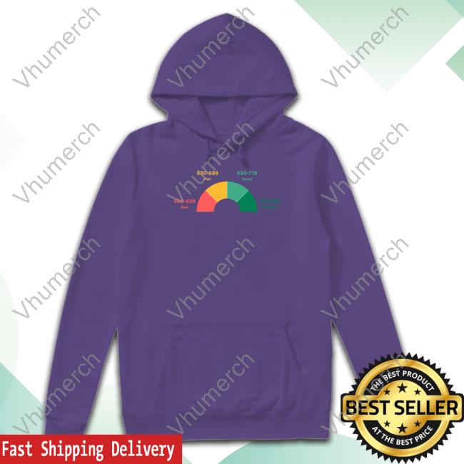 Lucca International Store Credit Score Meter T Shirt Luccainternational Credit Score Meter Hoodie