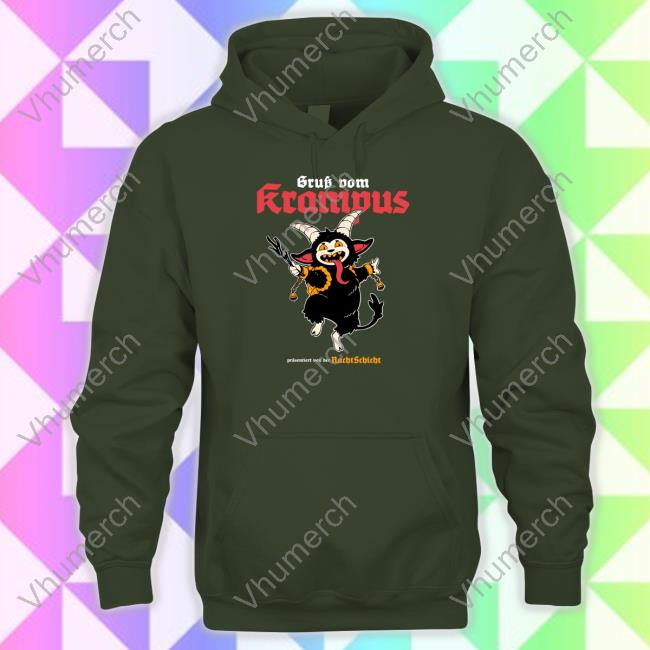 Teeketch Grub Vom Krampus Prasentiert Von Der Nachtschicht Long Sleeve T Shirt Grub Vom Krampus Prasentiert Von Der Nachtschicht Hooded Sweatshirt