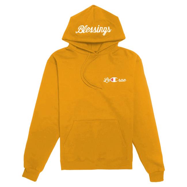 Official Merch Bar Lecrae Store Limited Edition Gold Blessings Pullover Hoodie MerchBar