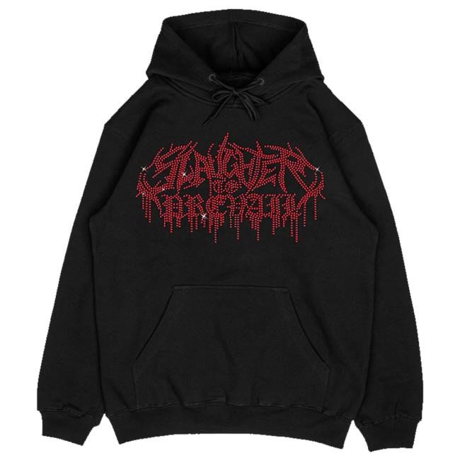 Trending First Blood Merchandise Merch Slaughter To Prevail Red Logo Crystal Hoodie