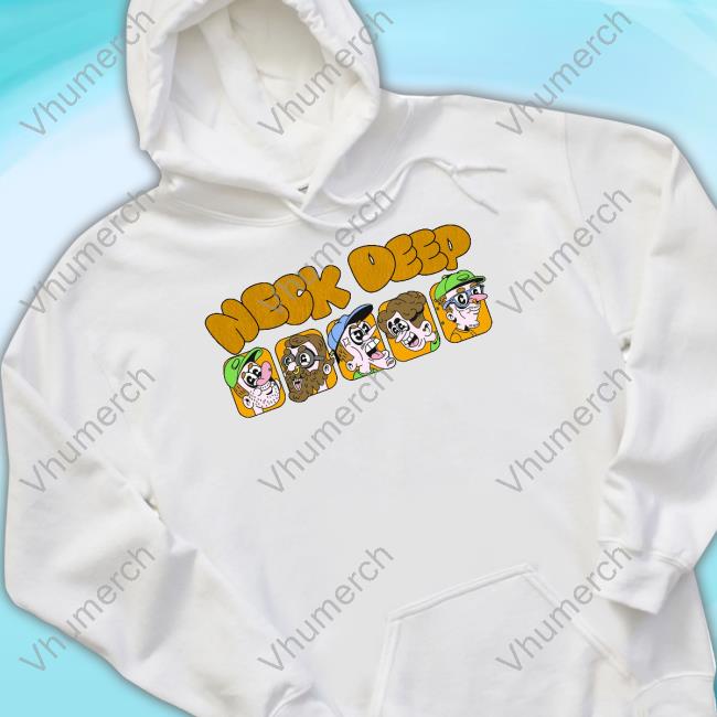 Hopeless Records Merch Neck Deep Cartoon Band New Shirt