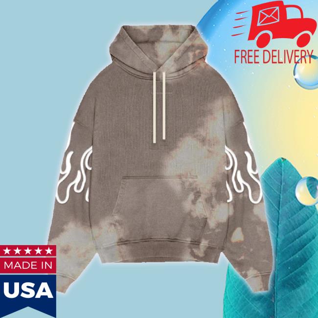 Official Vision Of Super Mud Tie Dye With Embroidery Flame Shirts