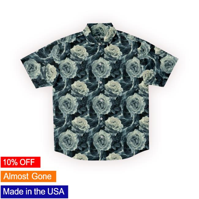 Official Wetdreamzhawaii Merch Aloha Shirt - White Rose Tee