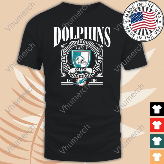 Miami Dolphins Afc Go Fins Est 1966 Long Sleeve Tee Shirt