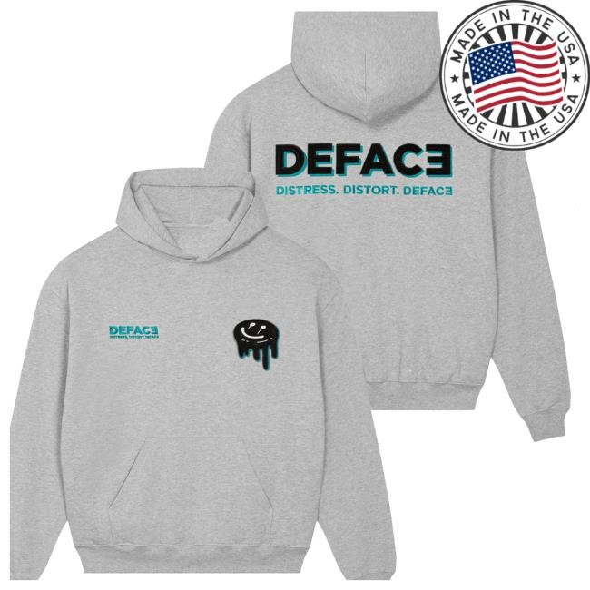 Forty Clothing Merch Store Deface - Felt Drip - Hoodie - Grey T-Shirt