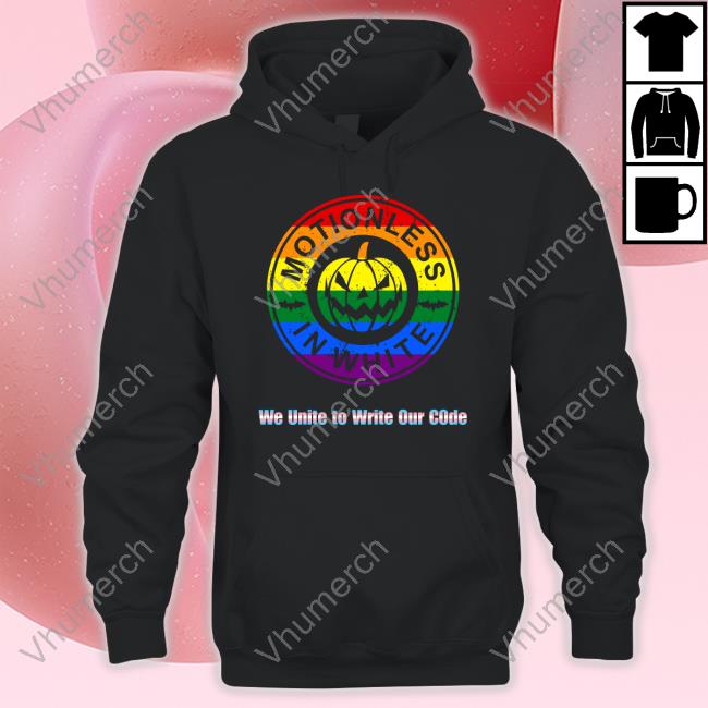 Motionless In White We unite to write our code Sweatshirt Pride Pumpkin