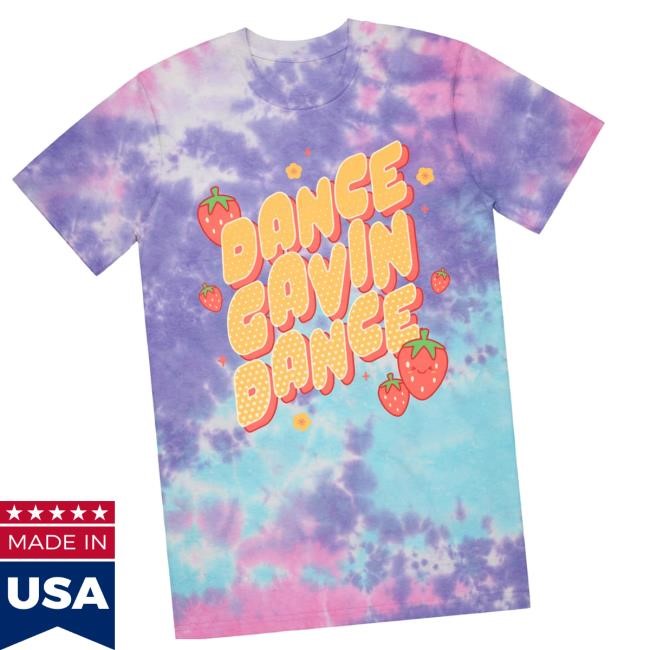 Dance Gavin Dance Band Merch Kawaii Strawberry - Cotton Candy Tie Dye Tee