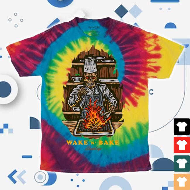 Trending Daily High Club Merch Store Wake N Bake Rainbow Tie Dye Tee Dailyhighclub Shop