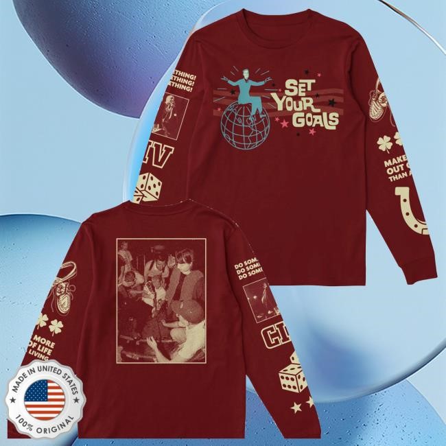 Merchnow Merch Store Civ Set Your Goals Maroon Long Sleeve Crewneck Sweatshirt