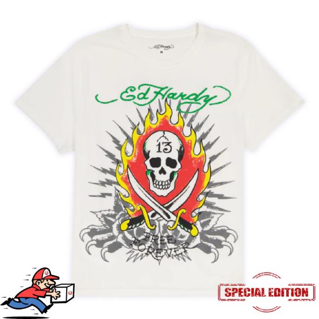 Official Ed Hardy Merch Store Flame Skull Long Sleeve Tee Edhardyoriginals Shop