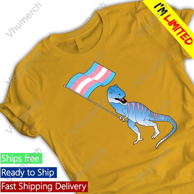 Transgender Dinosaur Trans Pride Lgbt Pride Flag Long Sleeve T Shirt