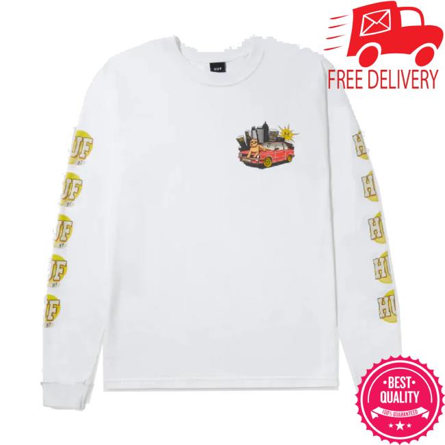 Official Slamcity Merch Store Huf 97 Sweatshirt White Slamcity Shop