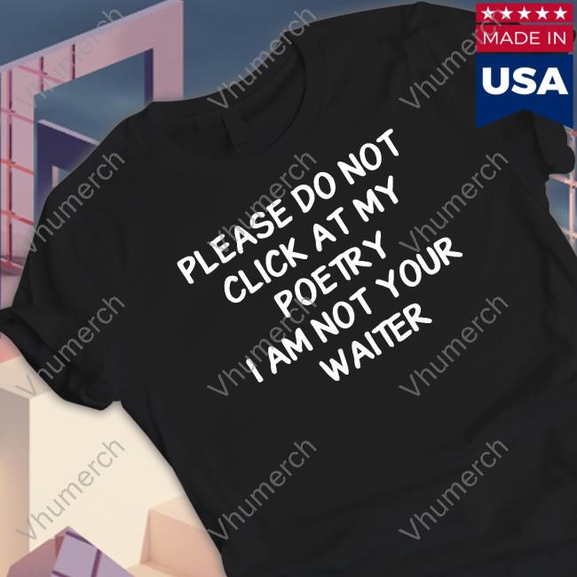 Shirtsthtgohard Please Do Not Click At My Poetry I Am Not Your Waiter Hoodie