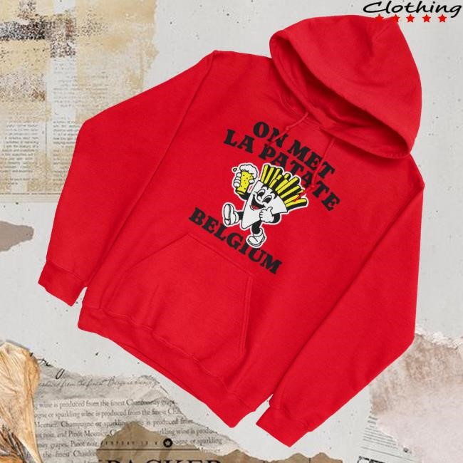 Official Average Rob Merch Belgian Fries Red Hoodie Sweatshirt
