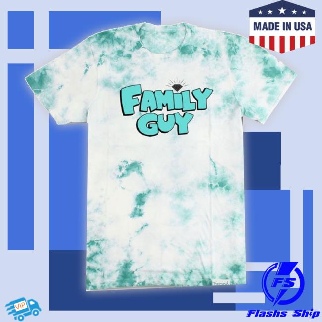 Official Diamond Supply Co X Family Guy Family Guy Crystal Wash T-Shirt - Diamond Blue Sweatshirt