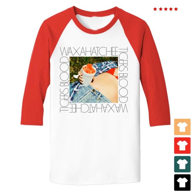 Official Kf-Merch Waxahatchee Snow Cone Baseball Raglan Hooded Sweatshirt
