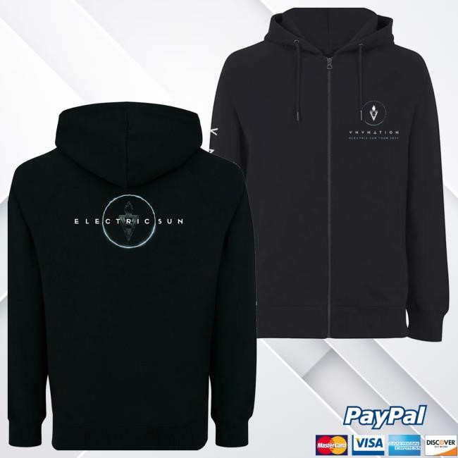 Vnv Nation Merch Store Official Merchandise Electric Sun Unisex Zip Hooded Sweatshirt