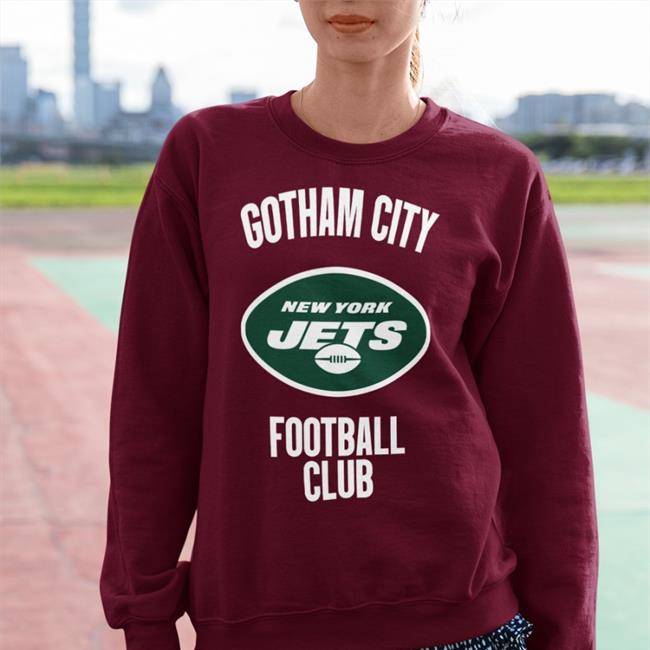 Gotham City Football Club New York Jets Logo Hoodie Sweatshirt