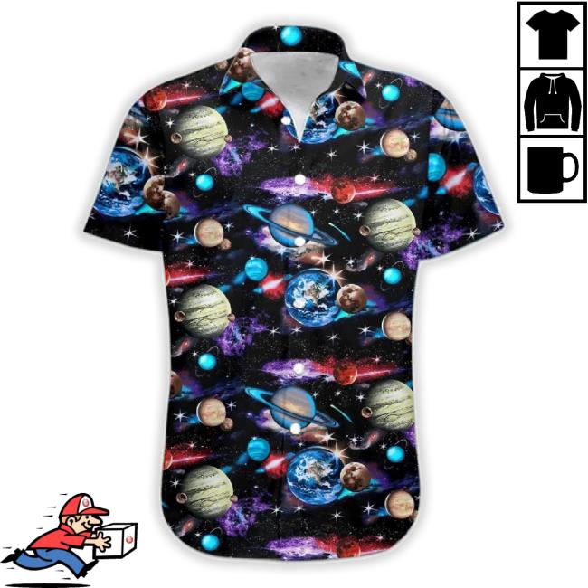 Official Hapec Clothing Hawaii Sweater 3D Planets Solar System